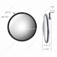 430 Stainless Steel Convex 320R Convex Mirror - Offset Mounting Stud
