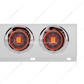 3-3/4" Bolt Pattern SS Spring Loaded Bar With 6X 4" 13 LED Abyss Lights & Visors - Red LED/Clear Lens (Pair)