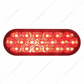 3-3/4" Bolt Pattern SS Spring Loaded Bar With 6" Oval 19 LED Lights & Bezel -Red LED & Lens (Pair)