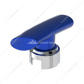 Thread-On T-Shape Gearshift Knob With Chrome 13/15/18 Speed Adapter - Indigo Blue