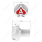Ace Of Spades Air Valve Knob - Pearl White With Gloss Red Inlay
