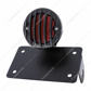 Motorcycle LED "Bobber" Style Horizontal Tail Light With Black Grille Bezel-Red Lens